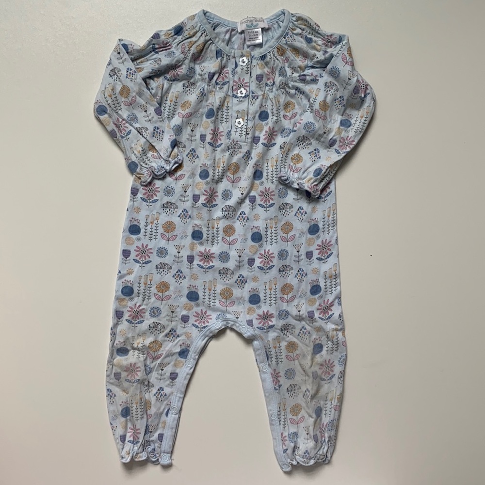 feather baby 9-12m romper